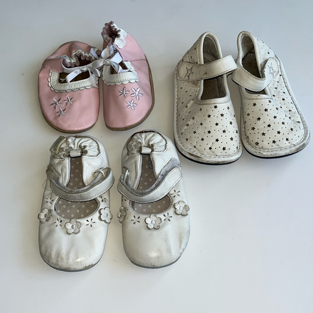 Robeez / Jack and Lily Leather Lot x 3 ~ 12 months - Size 6
